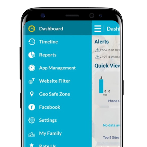 Android- dashboard Android Parental Control -Nischint