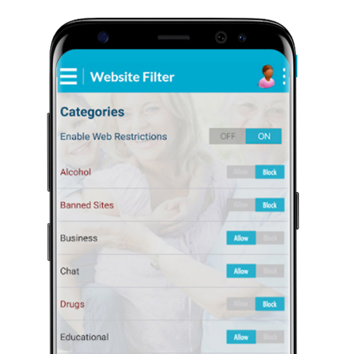 Android- website filter Android Website filter- Nischint - Block Website